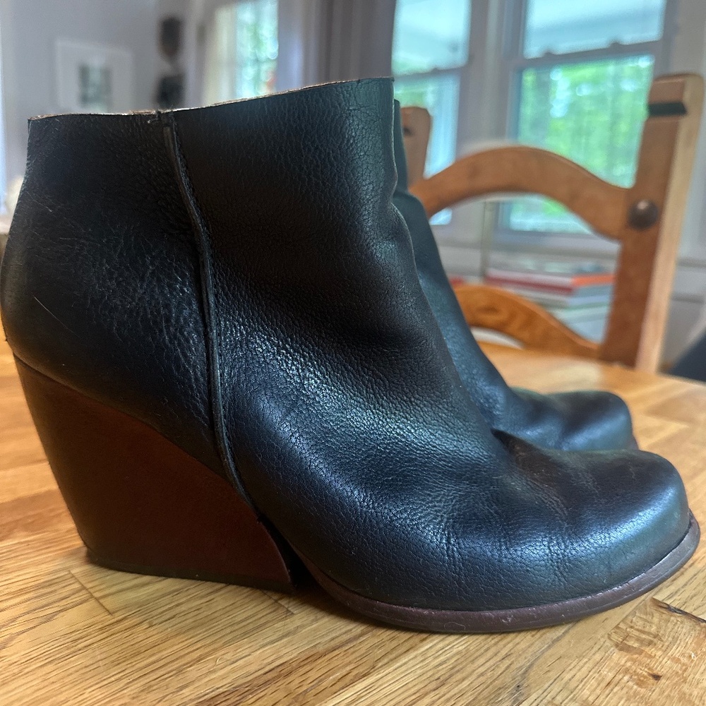 Kork Ease "Natalya" Wedge Ankle Boot, Black, Women's 9